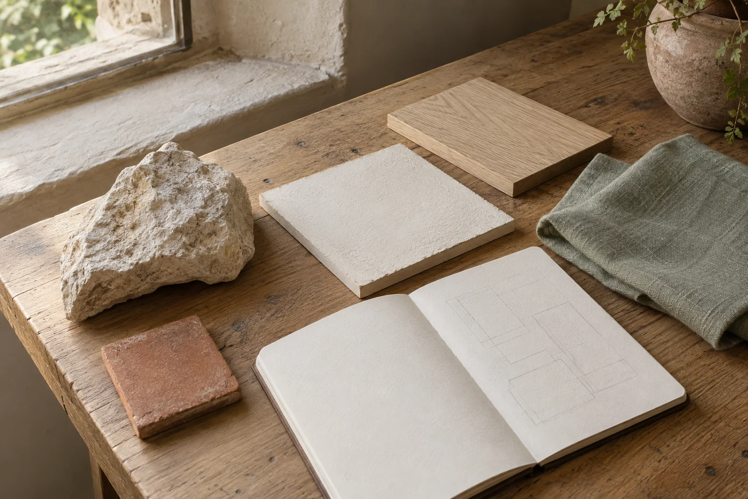 Recherche de matières, inspiration générée par IA